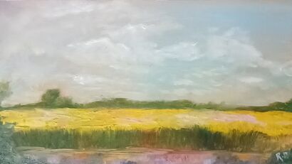 Landscape, fields near home - a Paint Artowrk by ROSA D\'ALESSIO  / Maryha